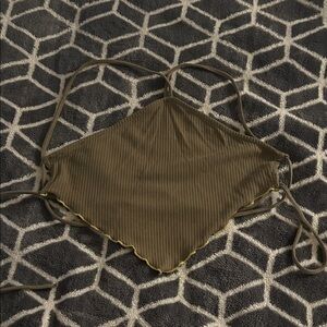 Wild Fable Olive Green Ribbed Crop Top